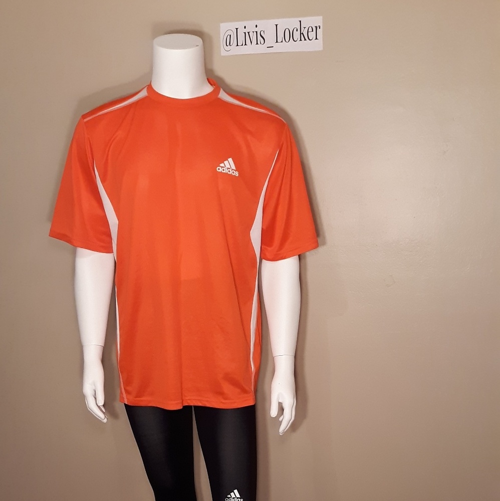 Adidas Orange/White Short Sleeve Tee